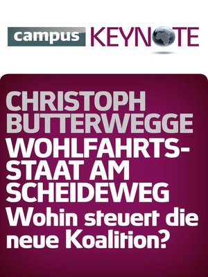 cover image of Wohlfahrtsstaat am Scheideweg